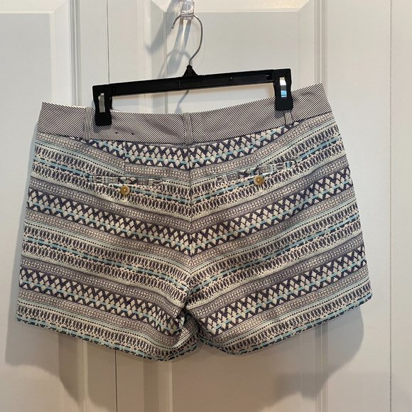 The Limited Chino White and Blue Textured Shorts Size 10 - Picture 5 of 8